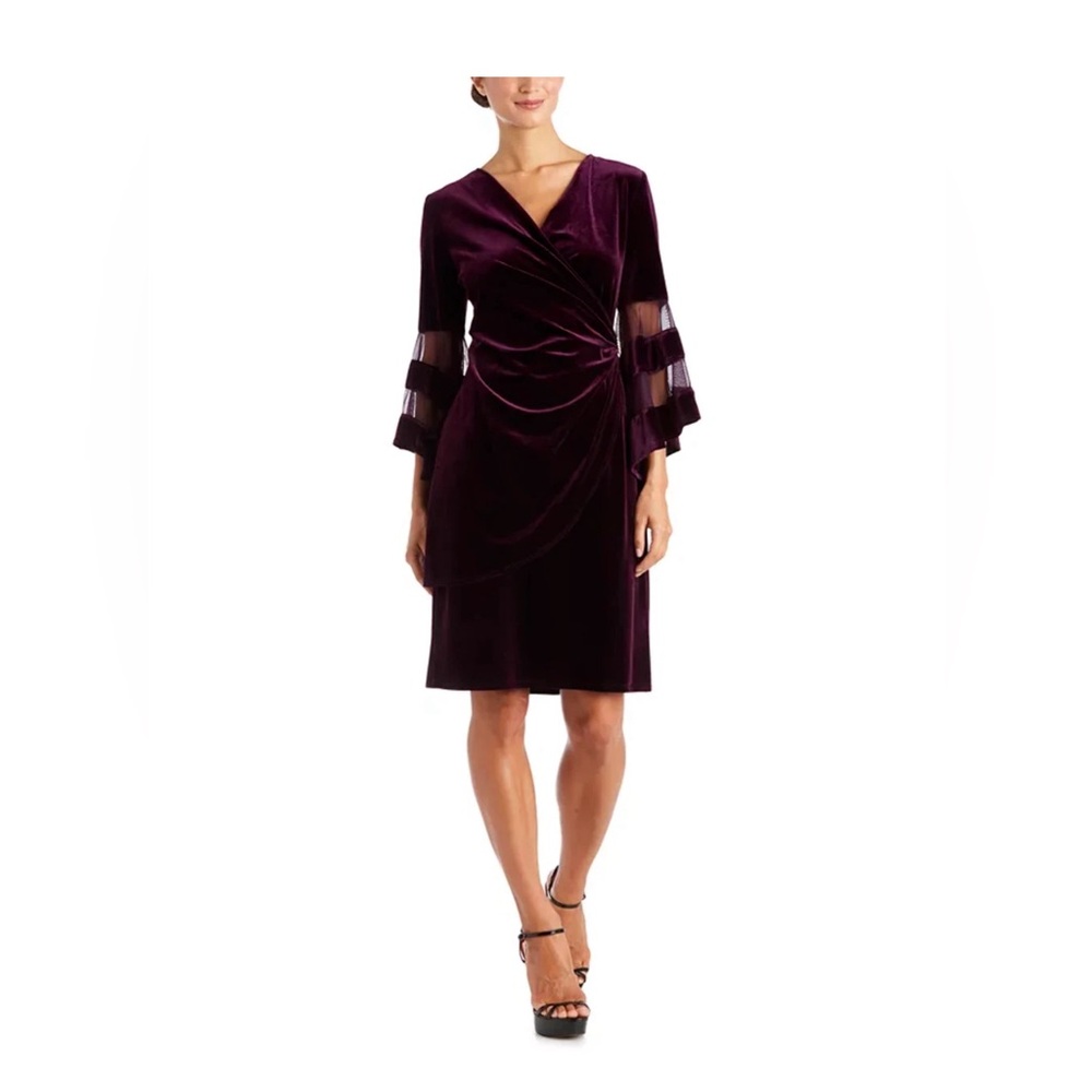 Elegant Purple Velvet Dress